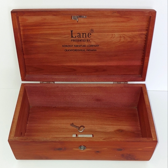 Jewelry Vintage Lane Cedar Chest Jewelrytrinket Box With Key Poshmark
